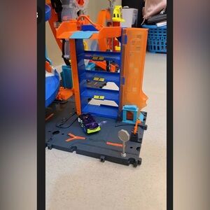 Mattel Orange and Blue Racing Track Set